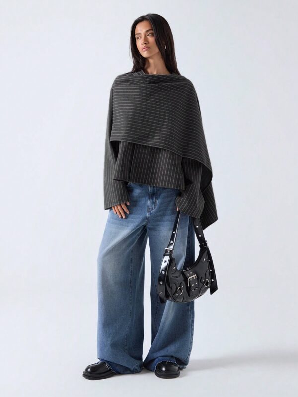 Poncho Abrigo Capa Liso Minimalista para Otoño/Invierno - Image 18