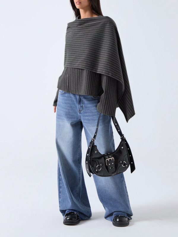 Poncho Abrigo Capa Liso Minimalista para Otoño/Invierno - Image 15