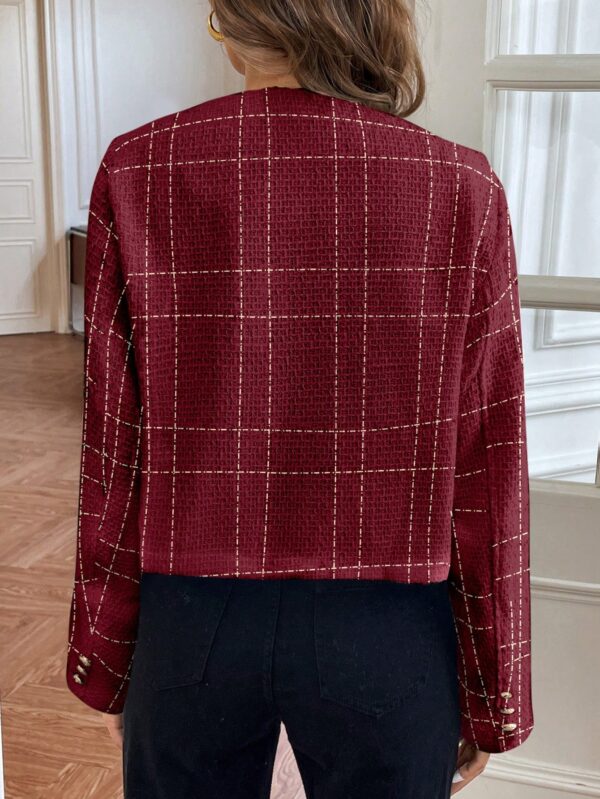 Chaqueta Corta de Tweed con Botones Metálicos - Image 8