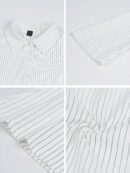 Camisa a Rayas de Manga Larga para Mujer Estilo Casual