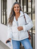 Abrigo Acolchado de Corderoy con Cierre Frontal
