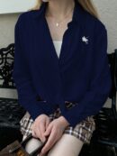 Camisa Estampada con Manga Larga y Hombros Caídos