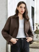 Chaqueta Retro de Otoño con Solapa y Bolsillos