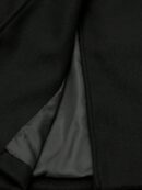 Chaqueta Elegante con Panel Peludo y Botón Doble