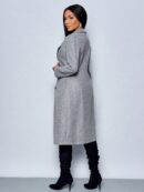 Abrigo Elegante de Invierno con Botones y Cintura Ajustada