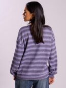 Sweater a Rayas Oversize Cuello Redondo al Estilo Y2k 90's