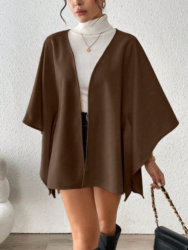 Abrigo Minimalista Versátil con Capa para Otoño/Invierno - Image 10