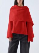 Poncho Abrigo Capa Liso Minimalista para Otoño/Invierno