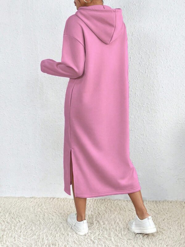 Vestido Sudadera con Capucha y Estampado de Letras - Image 73