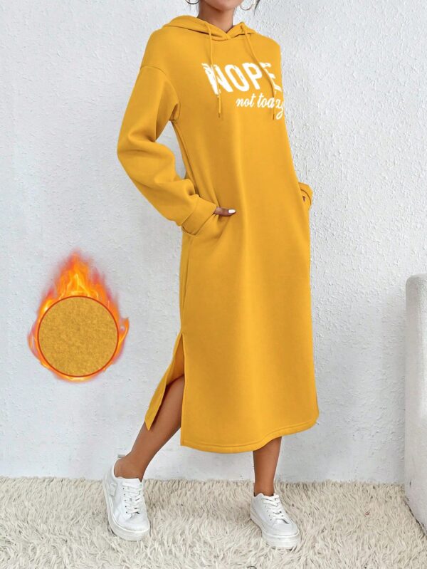 Vestido Sudadera con Capucha y Estampado de Letras - Image 42