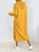 Vestido Sudadera con Capucha y Estampado de Letras