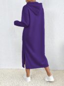 Vestido Sudadera con Capucha y Estampado de Letras