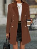 Chaqueta Elegante con Panel Peludo y Botón Doble