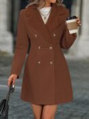 Chaqueta Elegante con Panel Peludo y Botón Doble