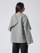 Poncho Abrigo Capa Liso Minimalista para Otoño/Invierno