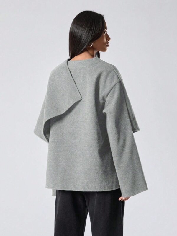Poncho Abrigo Capa Liso Minimalista para Otoño/Invierno - Image 27