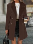 Chaqueta Elegante con Panel Peludo y Botón Doble