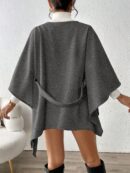 Abrigo Minimalista Versátil con Capa para Otoño/Invierno