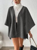 Abrigo Minimalista Versátil con Capa para Otoño/Invierno