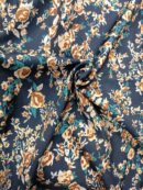 Blusa Boho Manga Corta con Estampado Floral y Nudo