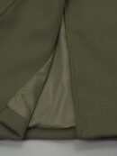 Chaqueta Elegante con Panel Peludo y Botón Doble