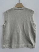 Top Casual Tejido en Punto con Botones y Cuello Redondo