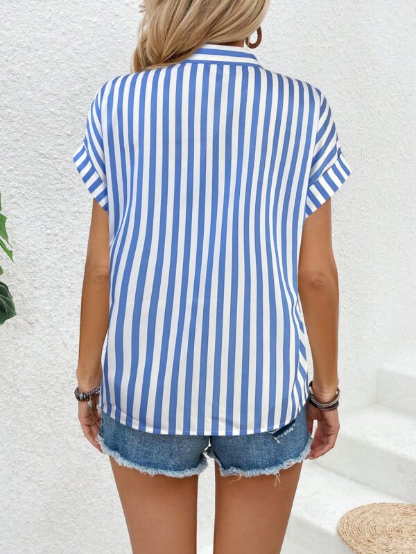 Blusa Batwing Manga Corta en Color Sólido - Image 50