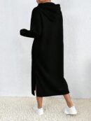 Vestido Sudadera con Capucha y Estampado de Letras