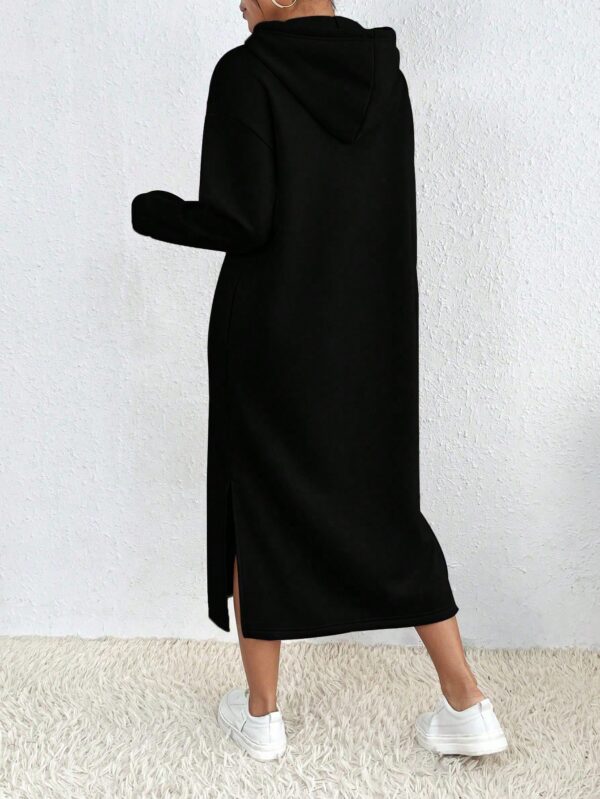 Vestido Sudadera con Capucha y Estampado de Letras - Image 2