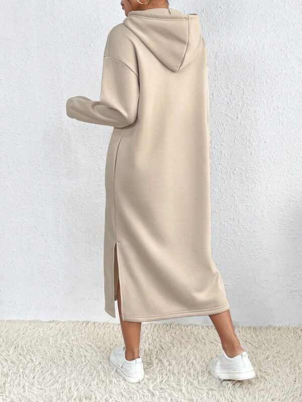 Vestido Sudadera con Capucha y Estampado de Letras - Image 10