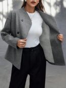 Campera Casual de Manga Larga con Doble Botonadura