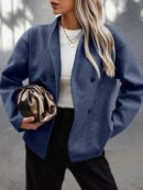 Campera Casual de Manga Larga con Doble Botonadura
