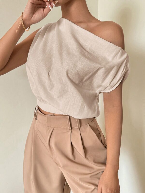 Blusa Satinada sin Mangas para Mujer, Estilo Minimalista - Image 36