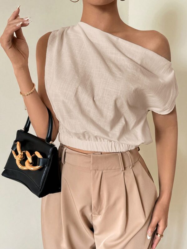 Blusa Satinada sin Mangas para Mujer, Estilo Minimalista - Image 37