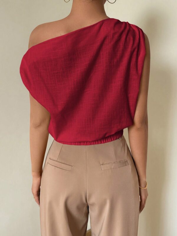 Blusa Satinada sin Mangas para Mujer, Estilo Minimalista - Image 27
