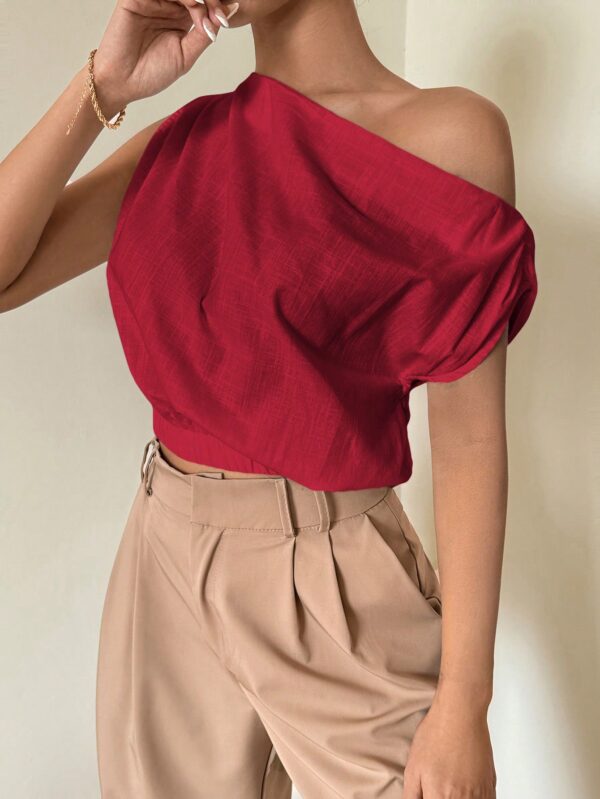 Blusa Satinada sin Mangas para Mujer, Estilo Minimalista - Image 30