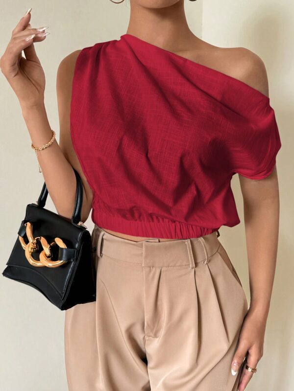 Blusa Satinada sin Mangas para Mujer, Estilo Minimalista - Image 31