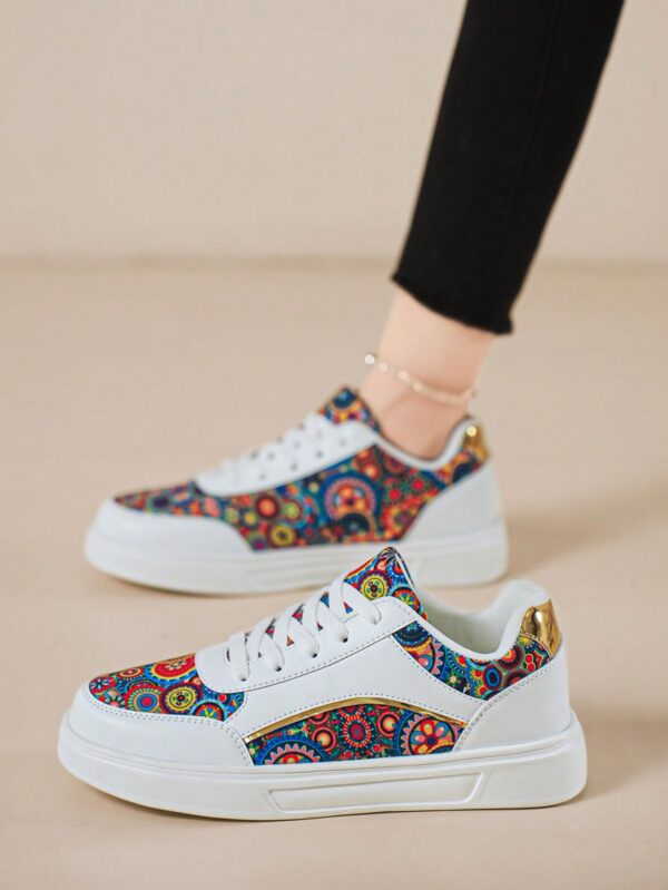 Zapatillas Deportivas con Estampado Aleatorio y Suela Gruesa - Image 39