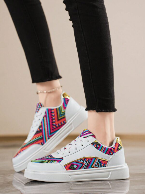 Zapatillas Deportivas con Estampado Aleatorio y Suela Gruesa - Image 50