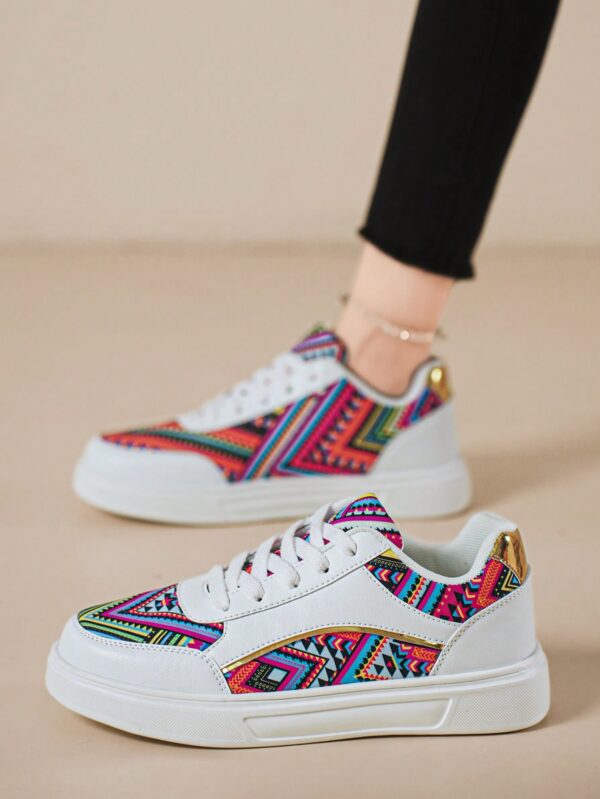 Zapatillas Deportivas con Estampado Aleatorio y Suela Gruesa - Image 49