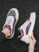 Zapatillas Deportivas con Estampado Aleatorio y Suela Gruesa