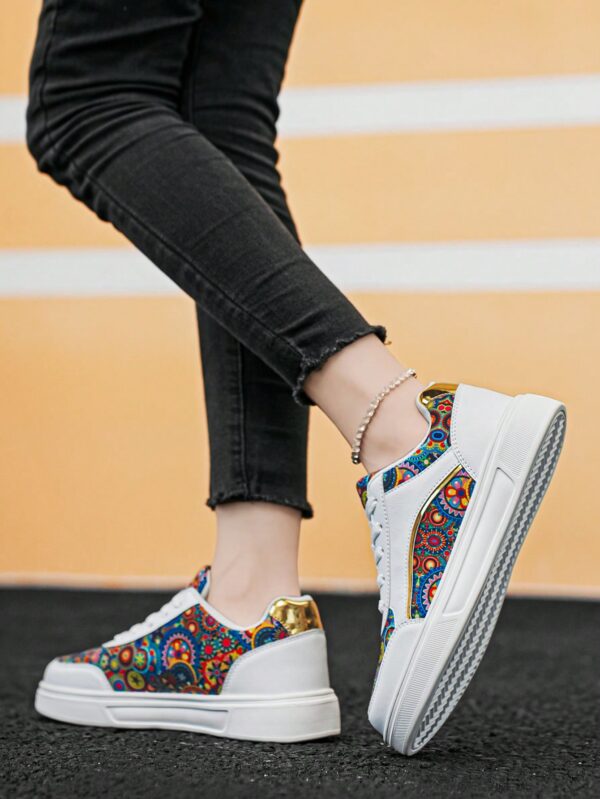 Zapatillas Deportivas con Estampado Aleatorio y Suela Gruesa - Image 43