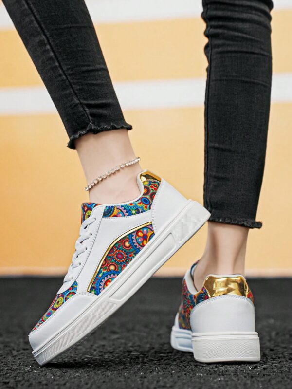 Zapatillas Deportivas con Estampado Aleatorio y Suela Gruesa - Image 44