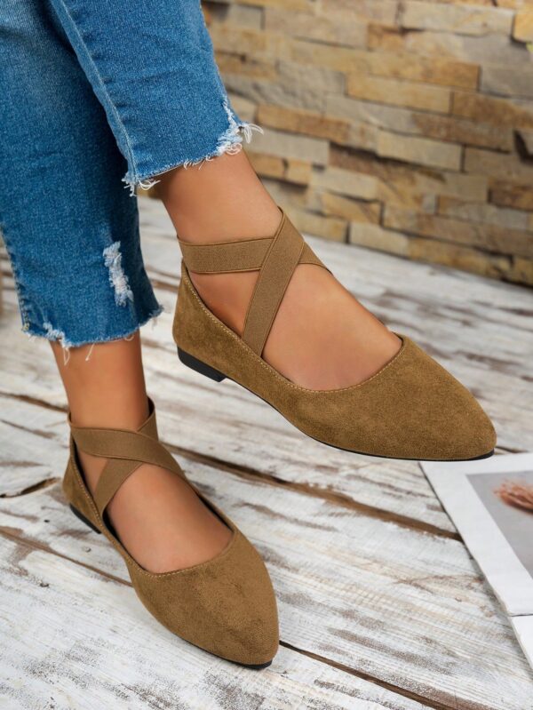Zapatos Planos Negros Clásicos con Punta Afilada para Mujer - Image 9