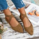 Zapatos Planos Negros Clásicos con Punta Afilada para Mujer