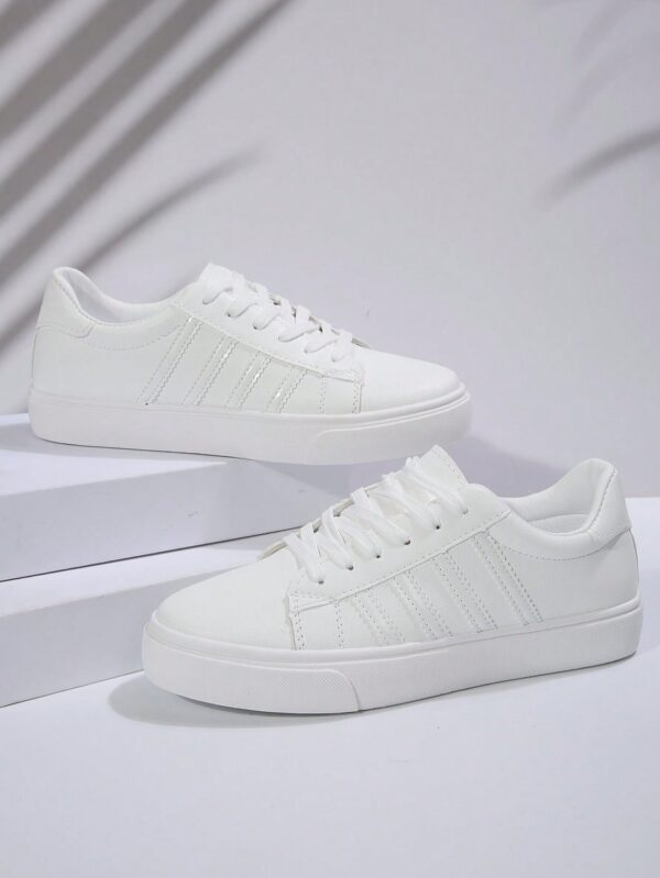 Zapatillas Blancas de Mujer para Skateboard, Versátiles y Transpirables, Estilo Coreano - Image 13