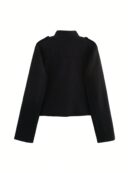 Chaqueta Otoñal para Mujer Color Vino con Botones y Bolsillos