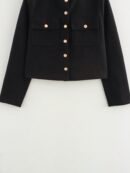 Chaqueta Otoñal para Mujer Color Vino con Botones y Bolsillos