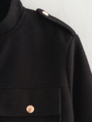 Chaqueta Otoñal para Mujer Color Vino con Botones y Bolsillos