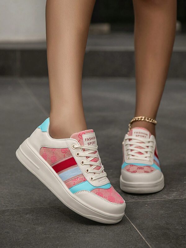Zapatillas Deportivas con Estampado Aleatorio y Suela Gruesa - Image 36